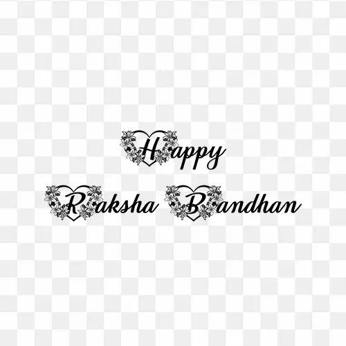 Happy Raksha Bandhan Text Png with transparent background.